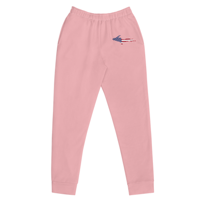 Michigan Upper Peninsula Joggers (w/ UP Outline) | Women's - Strawberry Pink