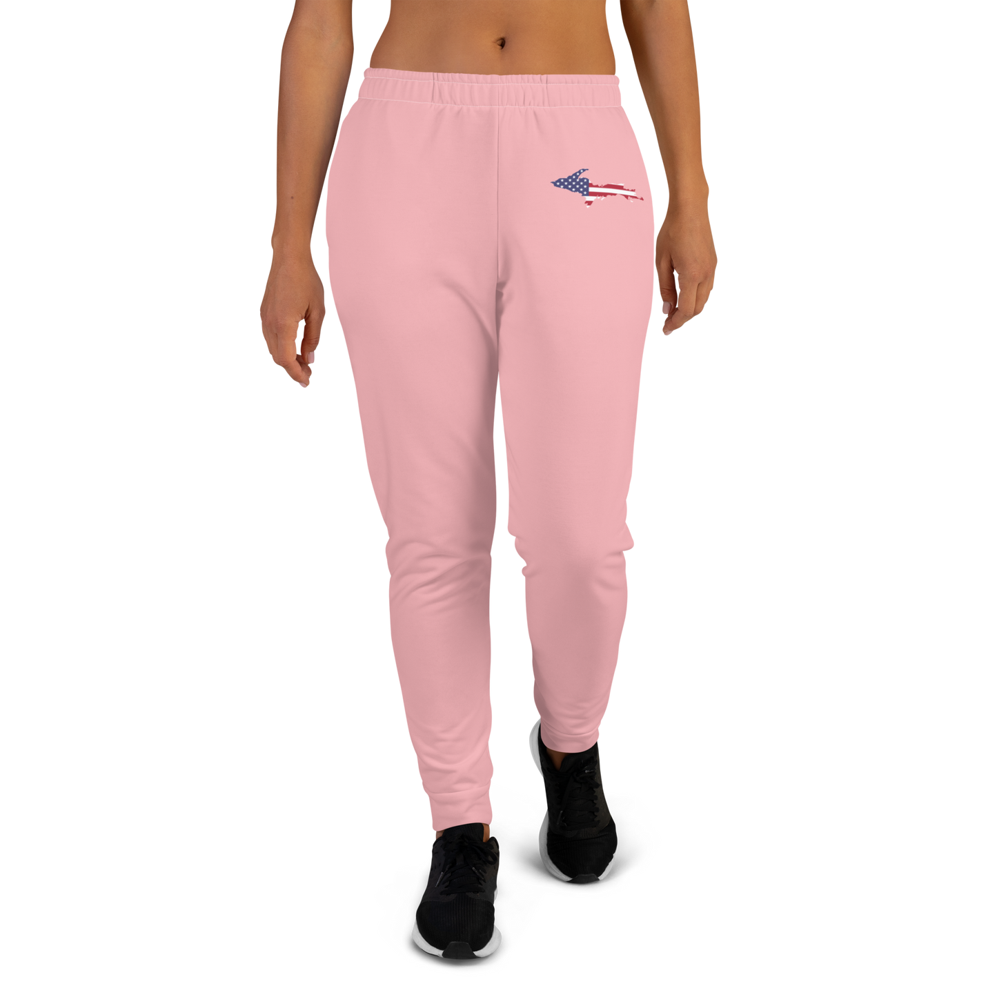 Michigan Upper Peninsula Joggers (w/ UP Outline) | Women's - Strawberry Pink