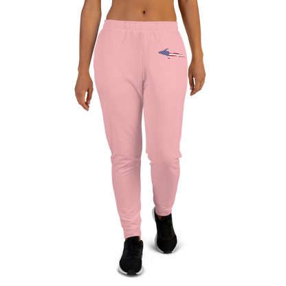 Michigan Upper Peninsula Joggers (w/ UP Outline) | Women's - Strawberry Pink