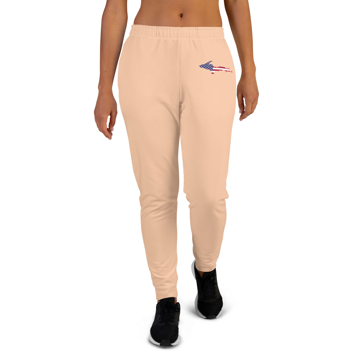 Michigan Upper Peninsula Joggers (w/ UP Outline) | Women's - Peach