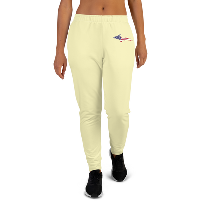 Michigan Upper Peninsula Joggers (w/ UP Outline) | Women's - Canary Yellow