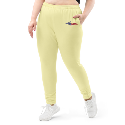 Michigan Upper Peninsula Joggers (w/ UP Outline) | Women's - Canary Yellow