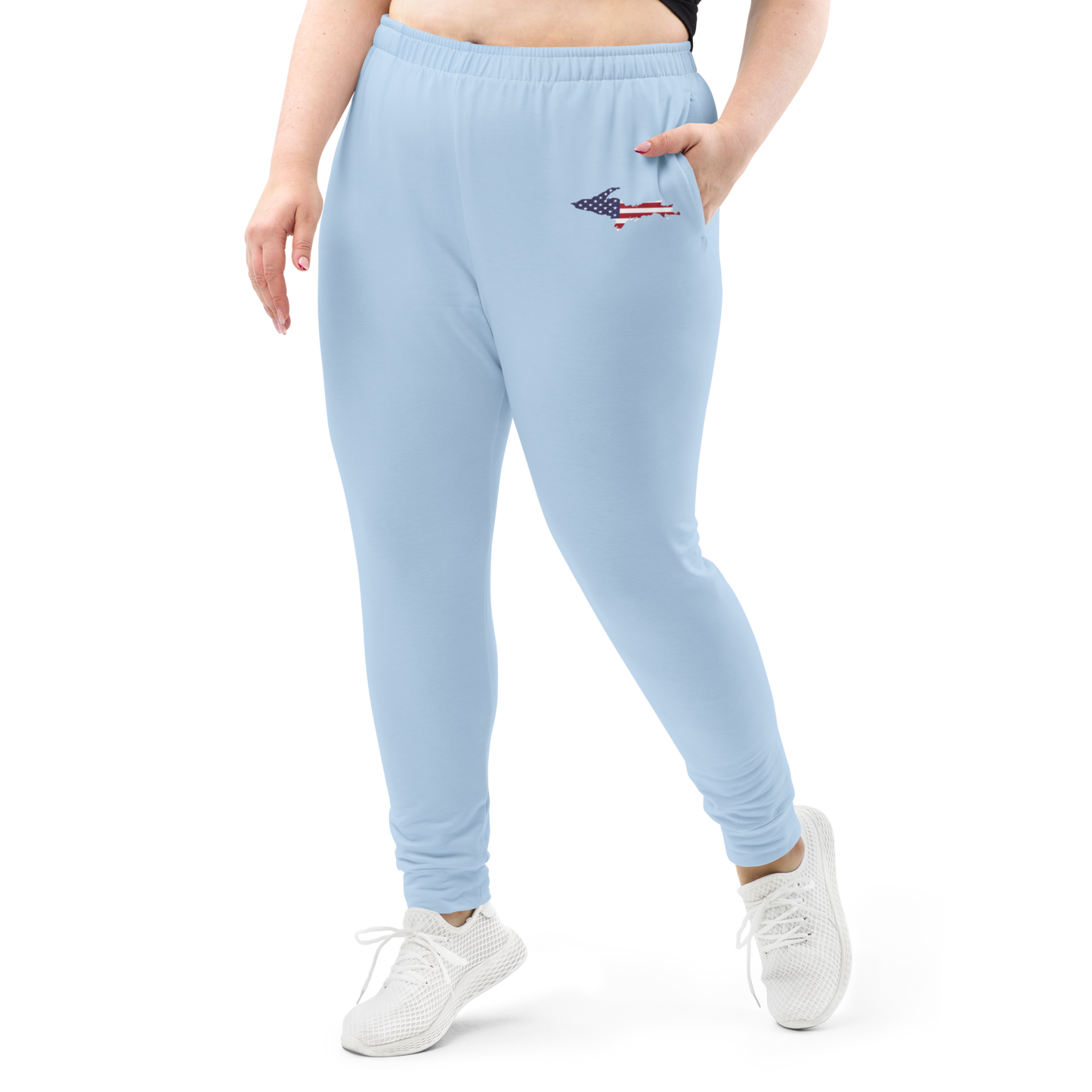 Michigan Upper Peninsula Joggers (w/ UP Outline) | Women's - Light Blue