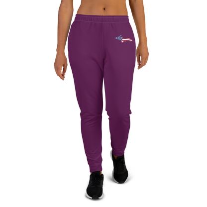 Michigan Upper Peninsula Joggers (w/ UP Outline) | Women's - Tyrian Purple