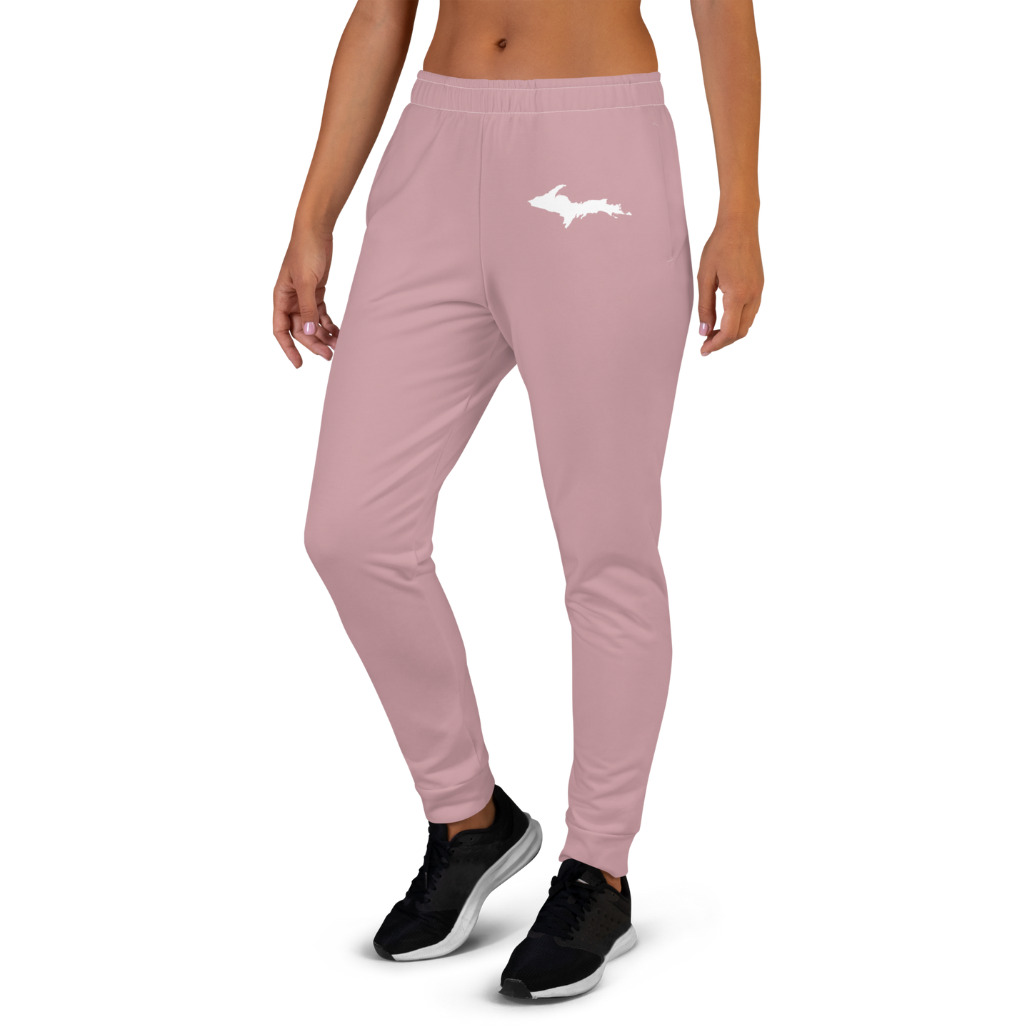 Michigan Upper Peninsula Joggers (w/ UP Outline) | Women's - Cherry Blossom Pink