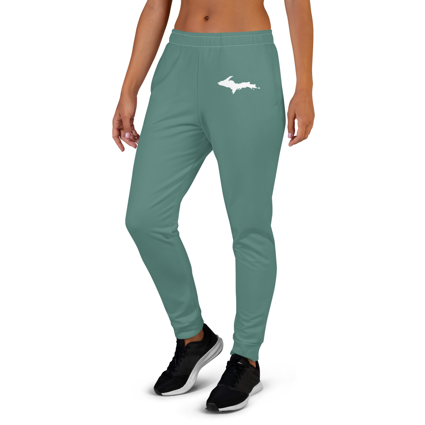 Michigan Upper Peninsula Joggers (w/ UP Outline) | Women's - Copper Green