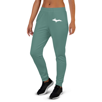 Michigan Upper Peninsula Joggers (w/ UP Outline) | Women's - Copper Green