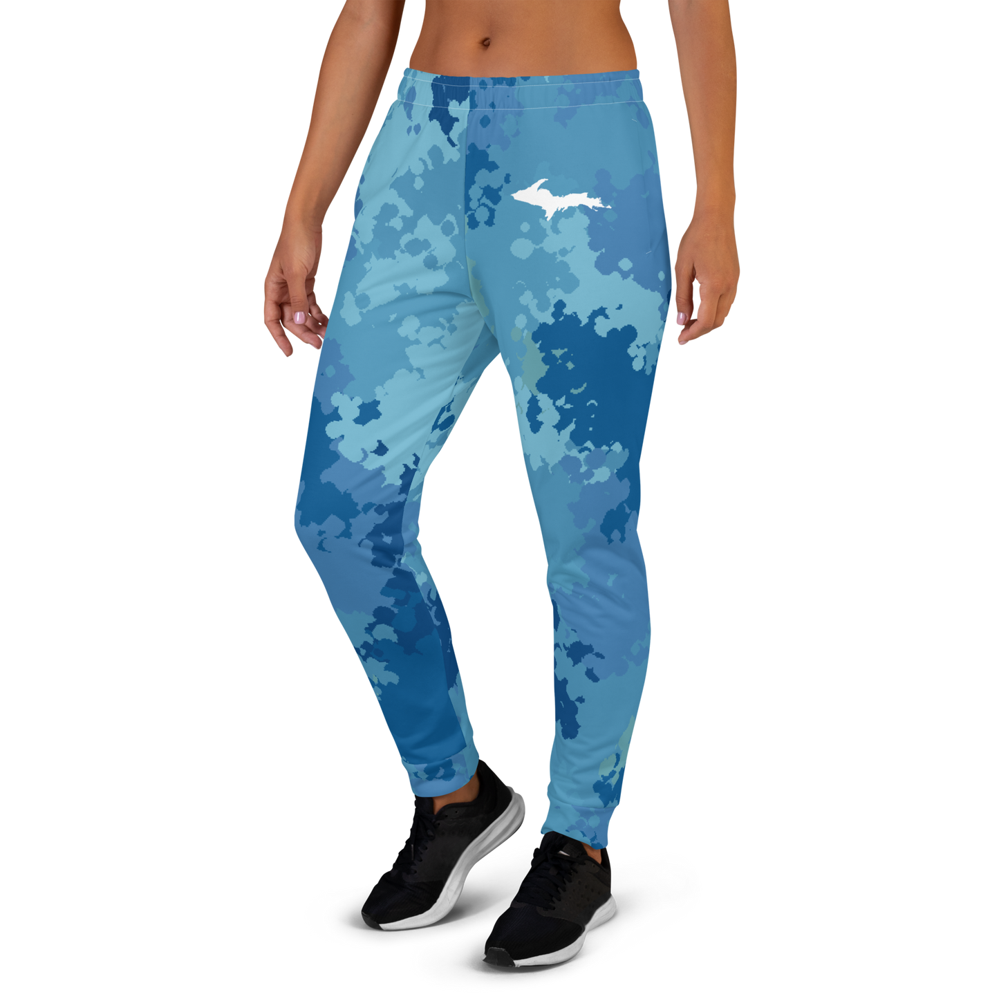 Michigan Upper Peninsula Joggers (w/ UP Outline) | Women's - Great Lakes Camo