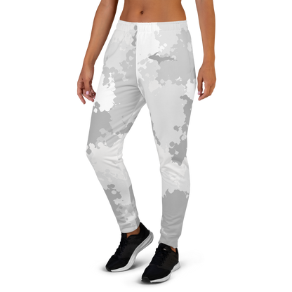 Michigan Upper Peninsula Joggers (w/ UP Outline) | Women's - Snow Camo