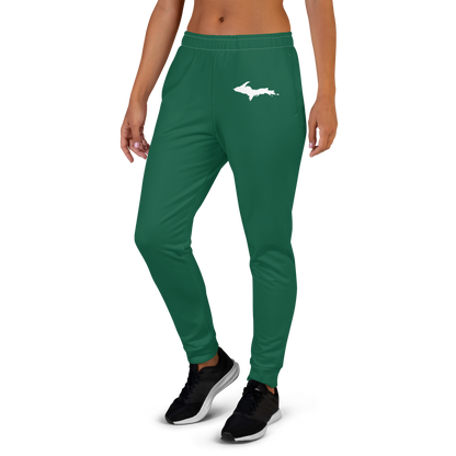 Michigan Upper Peninsula Joggers (w/ UP Outline) | Women's - Superior Green