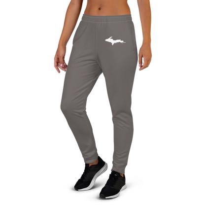 Michigan Upper Peninsula Joggers (w/ UP Outline) | Women's - Warren Tank Grey