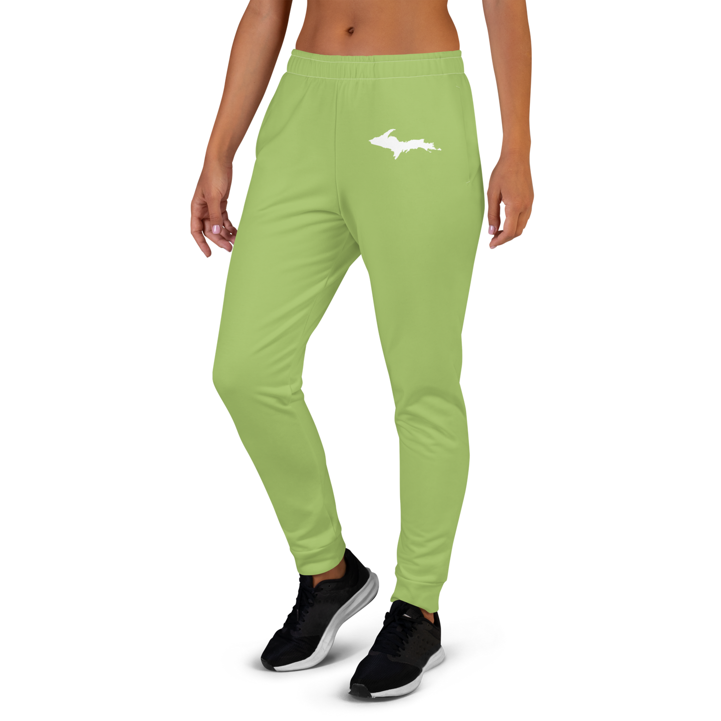 Michigan Upper Peninsula Joggers (w/ UP Outline) | Women's - Gooseberry Green