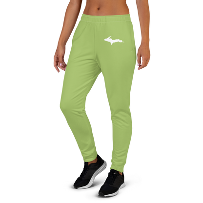 Michigan Upper Peninsula Joggers (w/ UP Outline) | Women's - Gooseberry Green