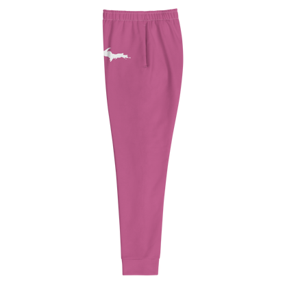 Michigan Upper Peninsula Joggers (w/ UP Outline) | Women's - Apple Blossom Pink