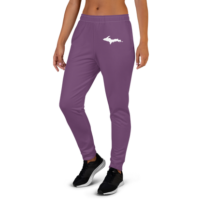 Michigan Upper Peninsula Joggers (w/ UP Outline) | Women's - Plum