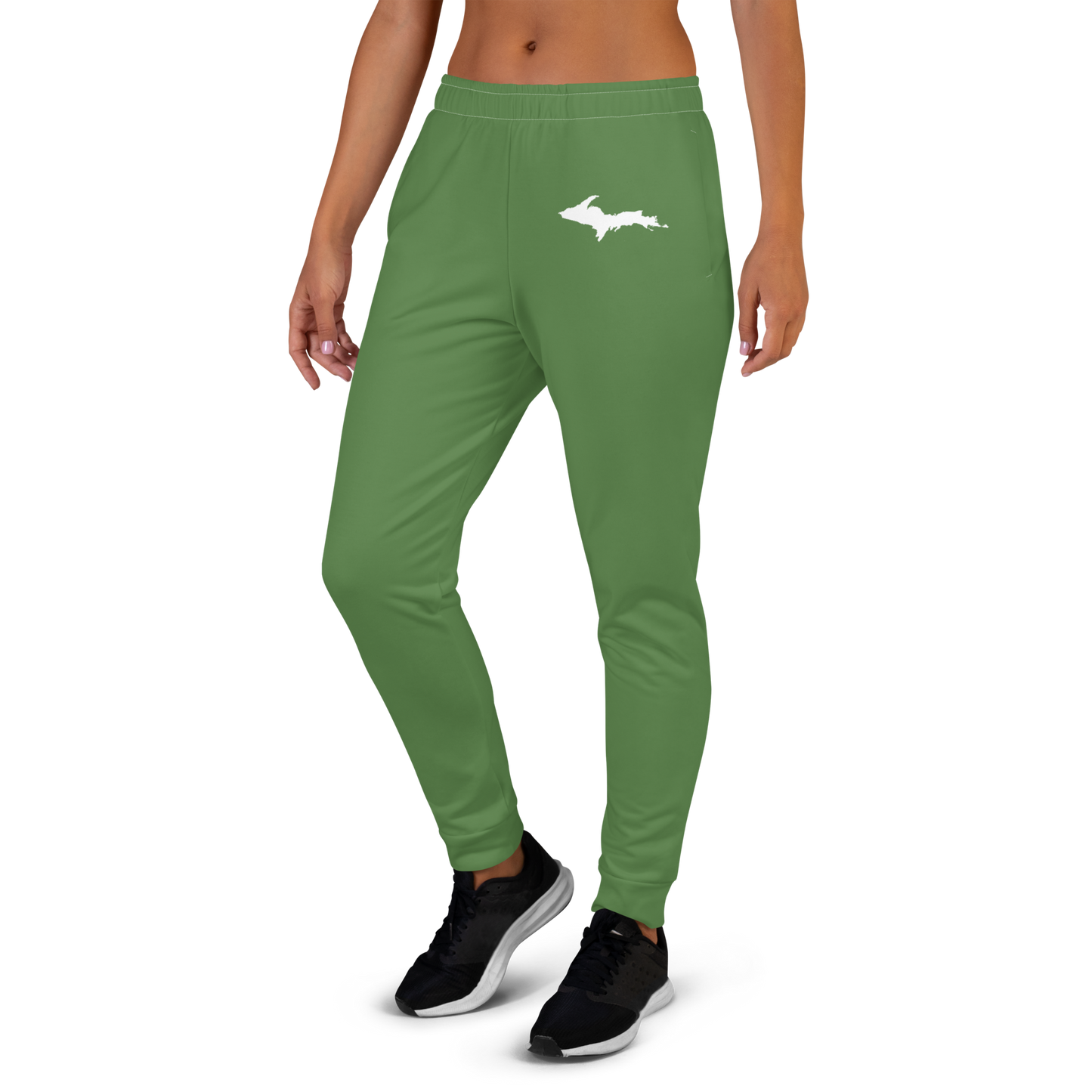 Michigan Upper Peninsula Joggers (w/ UP Outline) | Women's - Pine Green