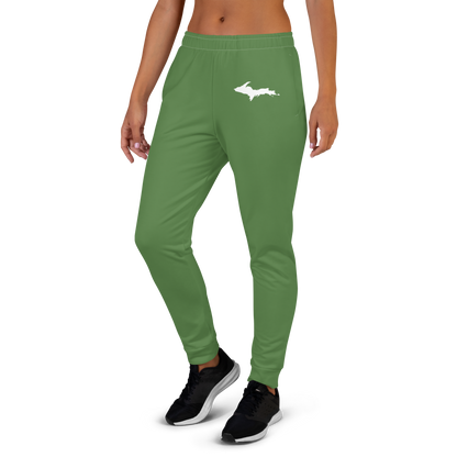 Michigan Upper Peninsula Joggers (w/ UP Outline) | Women's - Pine Green