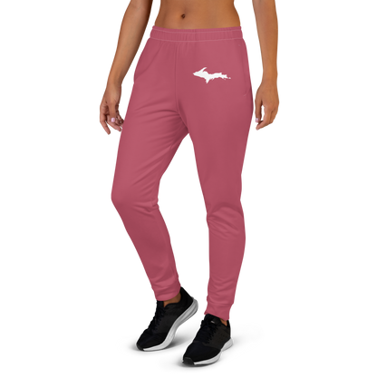 Michigan Upper Peninsula Joggers (w/ UP Outline) | Women's - Popstar Pink