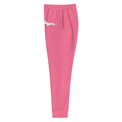 Michigan Upper Peninsula Joggers (w/ UP Outline) | Women's - Rhodochrosite Pink