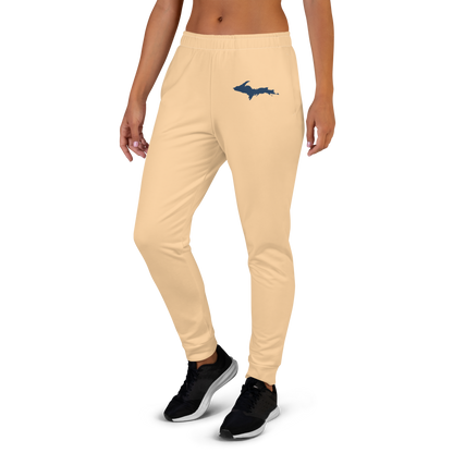 Michigan Upper Peninsula Joggers (w/ UP Outline) | Women's - Pale Apricot