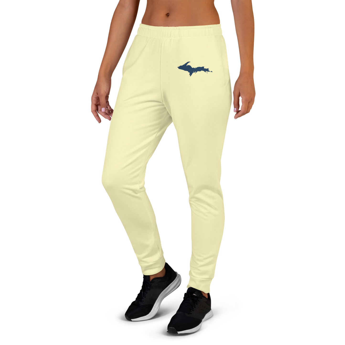 Michigan Upper Peninsula Joggers (w/ UP Outline) | Women's - Canary Yellow