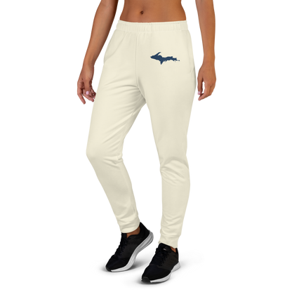 Michigan Upper Peninsula Joggers (w/ UP Outline) | Women's - Ivory