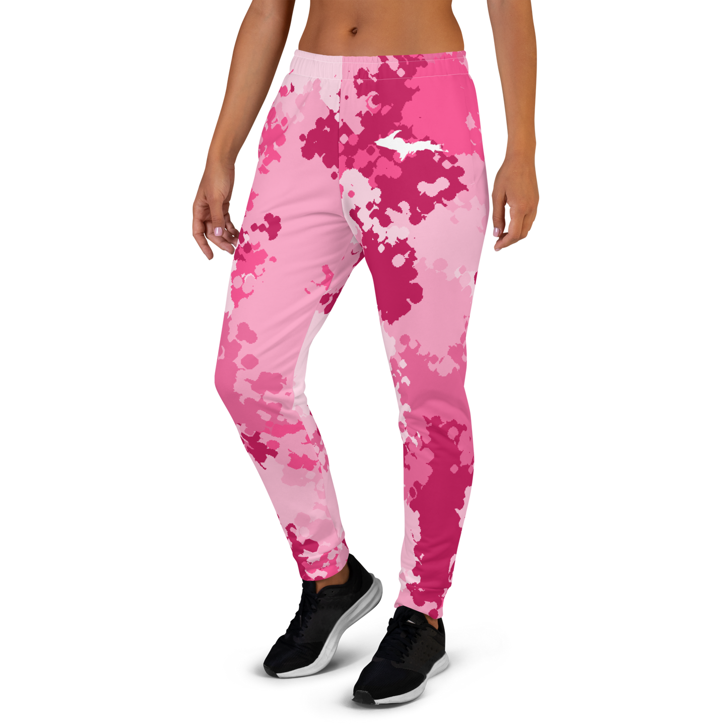 Michigan Upper Peninsula Joggers (w/ UP Outline) | Women's - Pink Camo