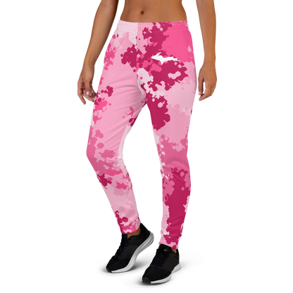 Michigan Upper Peninsula Joggers (w/ UP Outline) | Women's - Pink Camo