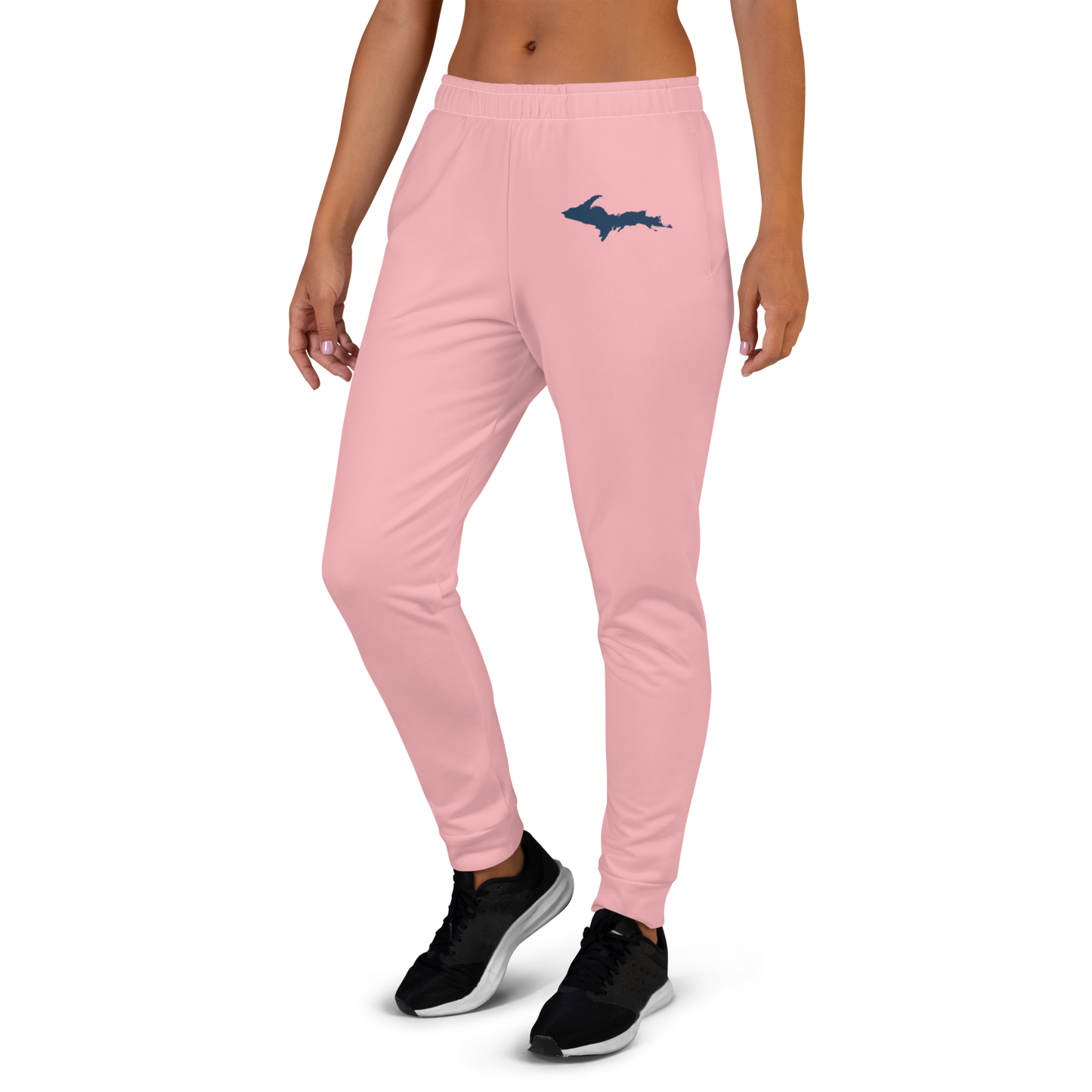 Michigan Upper Peninsula Joggers (w/ UP Outline) | Women's - Strawberry Pink