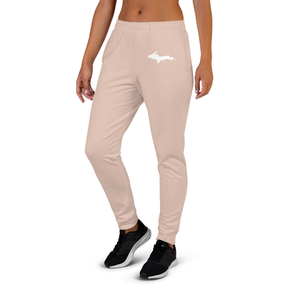 Michigan Upper Peninsula Joggers (w/ UP Outline) | Women's - Rose Gold