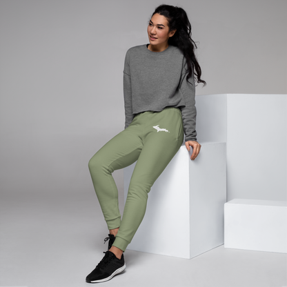 Michigan Upper Peninsula Joggers (w/ UP Outline) | Women's - Beachgrass Green