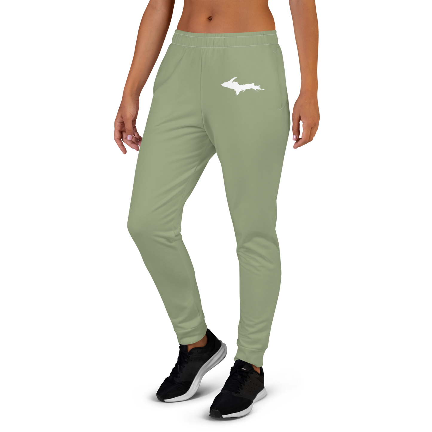 Michigan Upper Peninsula Joggers (w/ UP Outline) | Women's - Beachgrass Green