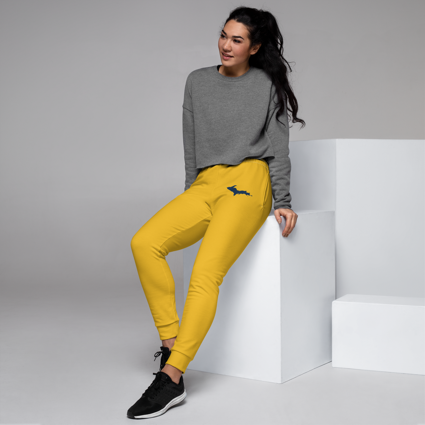 Michigan Upper Peninsula Joggers (w/ UP Outline) | Women's - Superior Gold