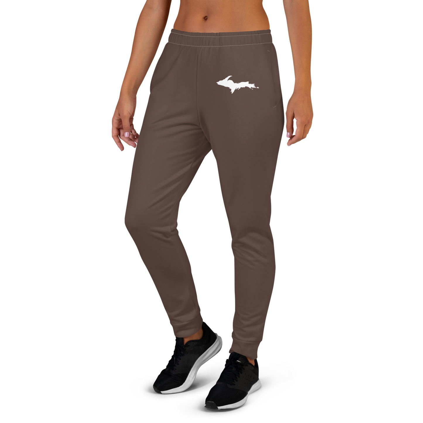 Michigan Upper Peninsula Joggers (w/ UP Outline) | Women's - Hickory Color