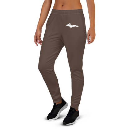 Michigan Upper Peninsula Joggers (w/ UP Outline) | Women's - Hickory Color