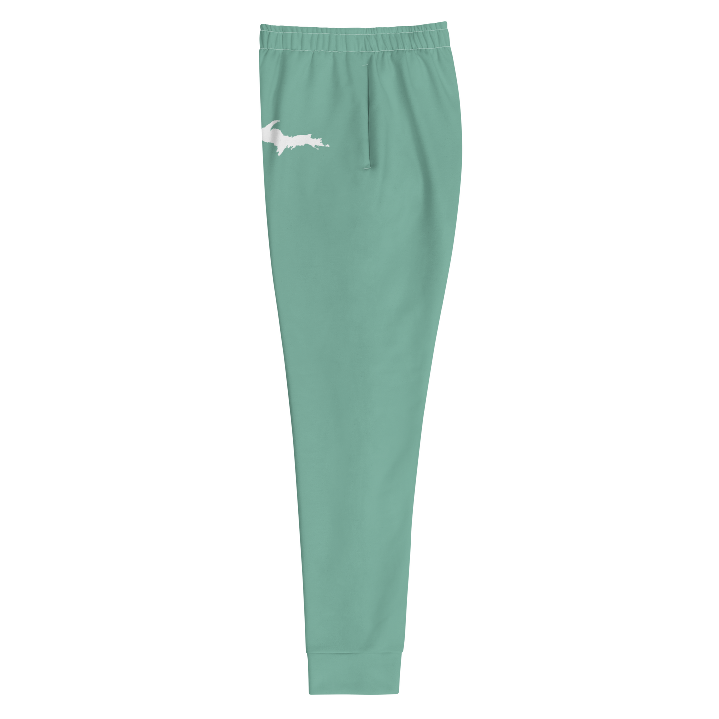 Michigan Upper Peninsula Joggers (w/ UP Outline) | Women's - Metallic Mint Green