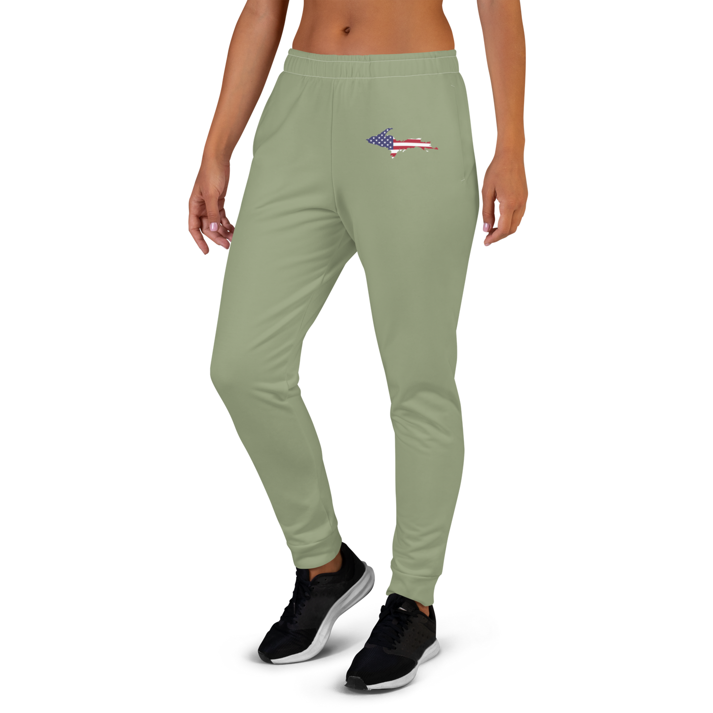 Women's Michigan Upper Peninsula Joggers (w/ UP Outline) | Women's - Beachgrass Green