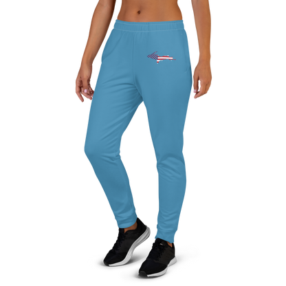 Michigan Upper Peninsula Joggers (w/ UP Outline) | Women's - Lake Michigan Blue