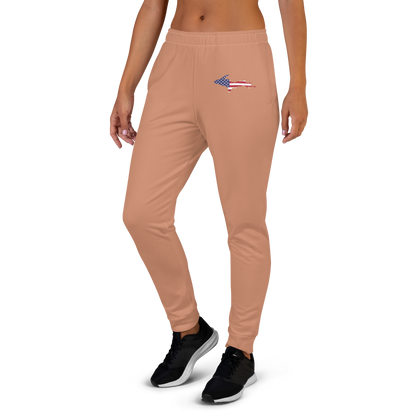 Michigan Upper Peninsula Joggers (w/ UP Outline) | Women's - Copper Color