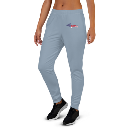 Michigan Upper Peninsula Joggers (w/ UP Outline) | Women's - B-24 Grey