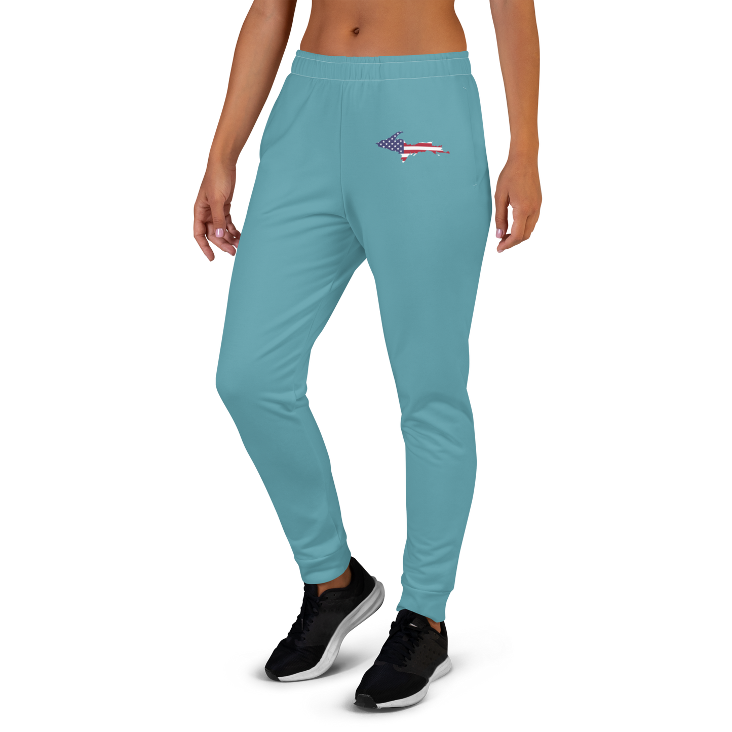 Michigan Upper Peninsula Joggers (w/ UP Outline) | Women's - Lake Huron Blue