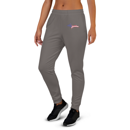 Michigan Upper Peninsula Joggers (w/ UP Outline) | Women's - Warren Tank Grey