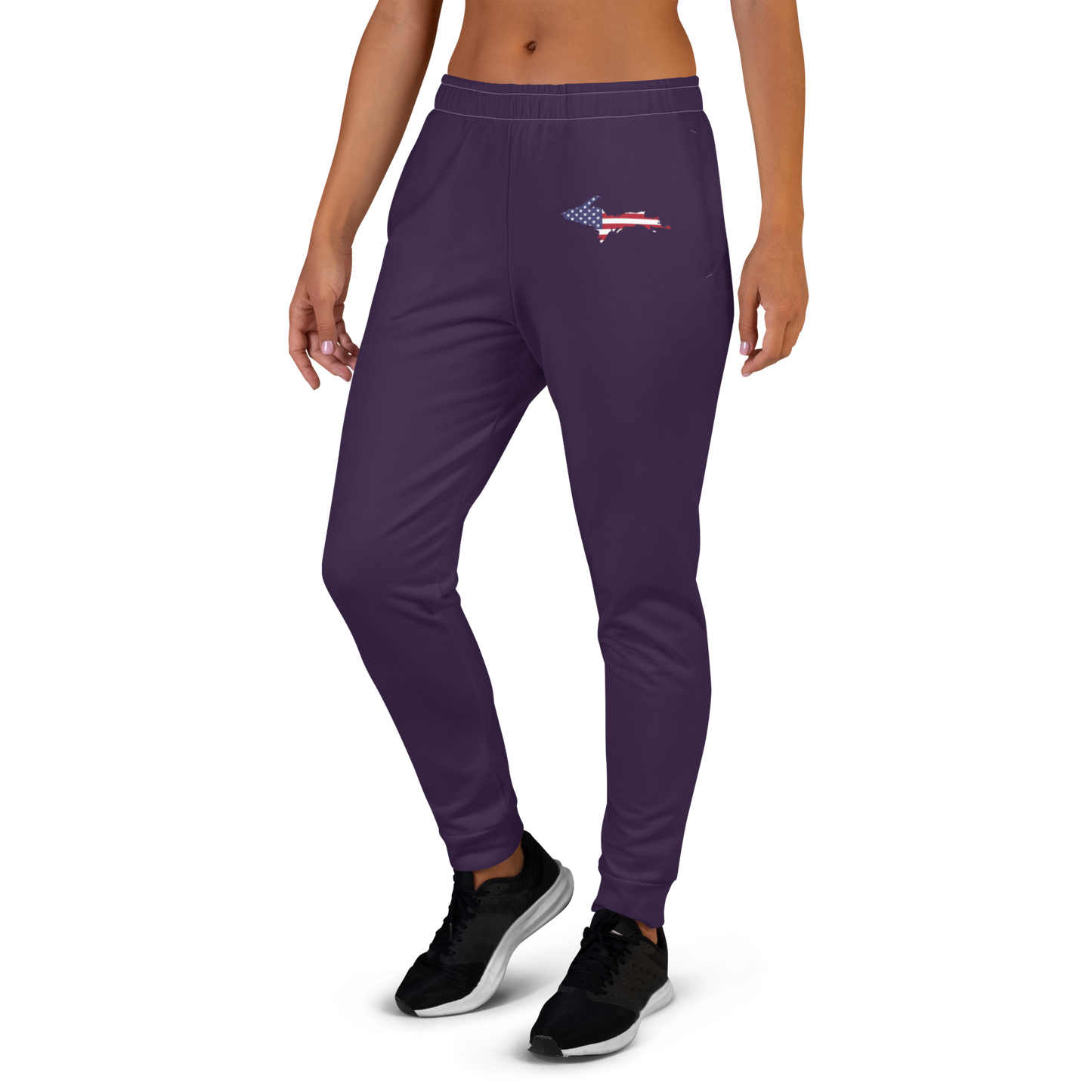 Michigan Upper Peninsula Joggers (w/ UP Outline) | Women's - Blackcurrant