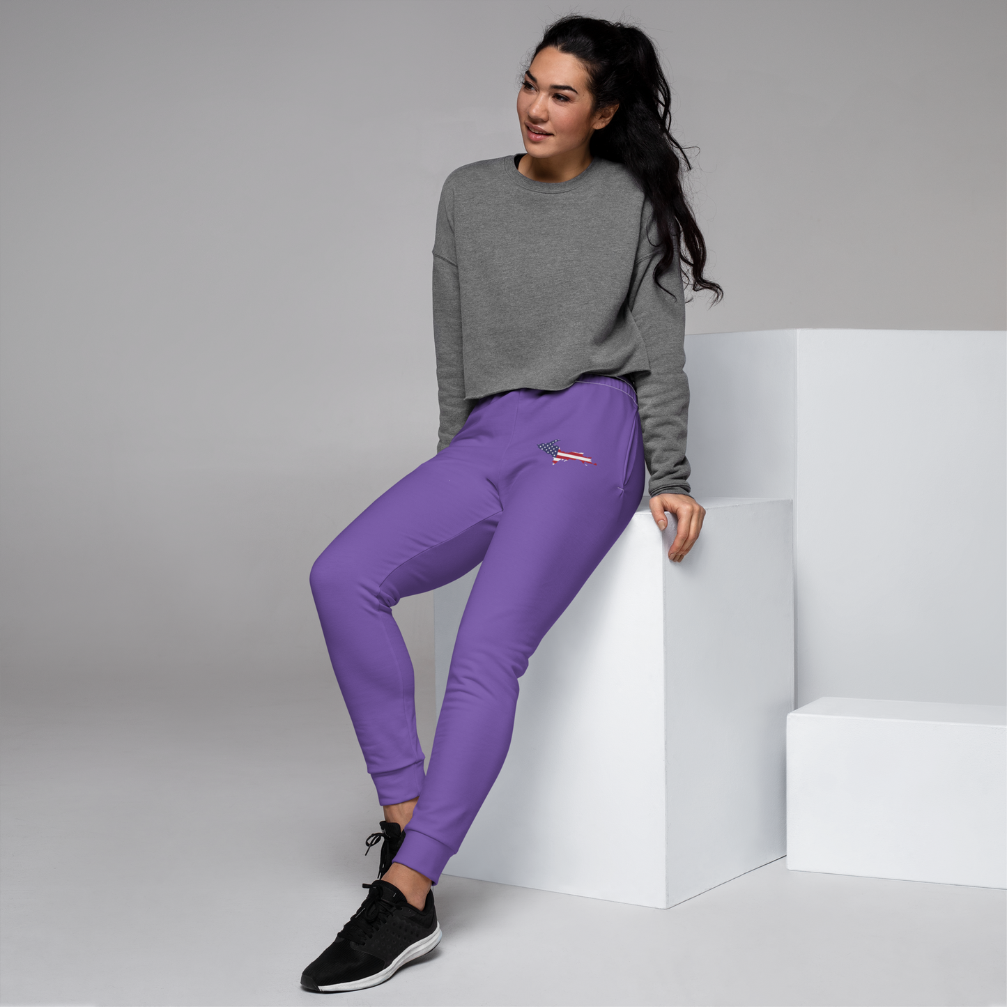 Michigan Upper Peninsula Joggers (w/ UP Outline) | Women's - Lake Iris