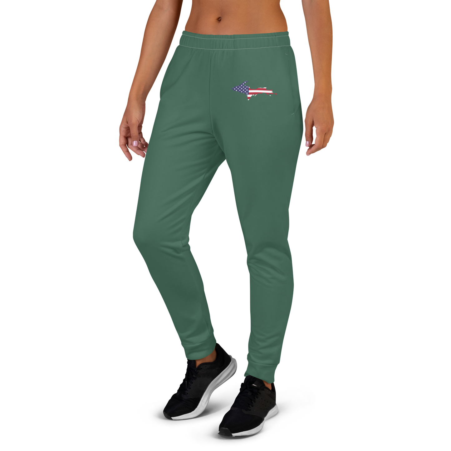 Michigan Upper Peninsula Joggers (w/ UP Outline) | Women's - Ginger Ale Green
