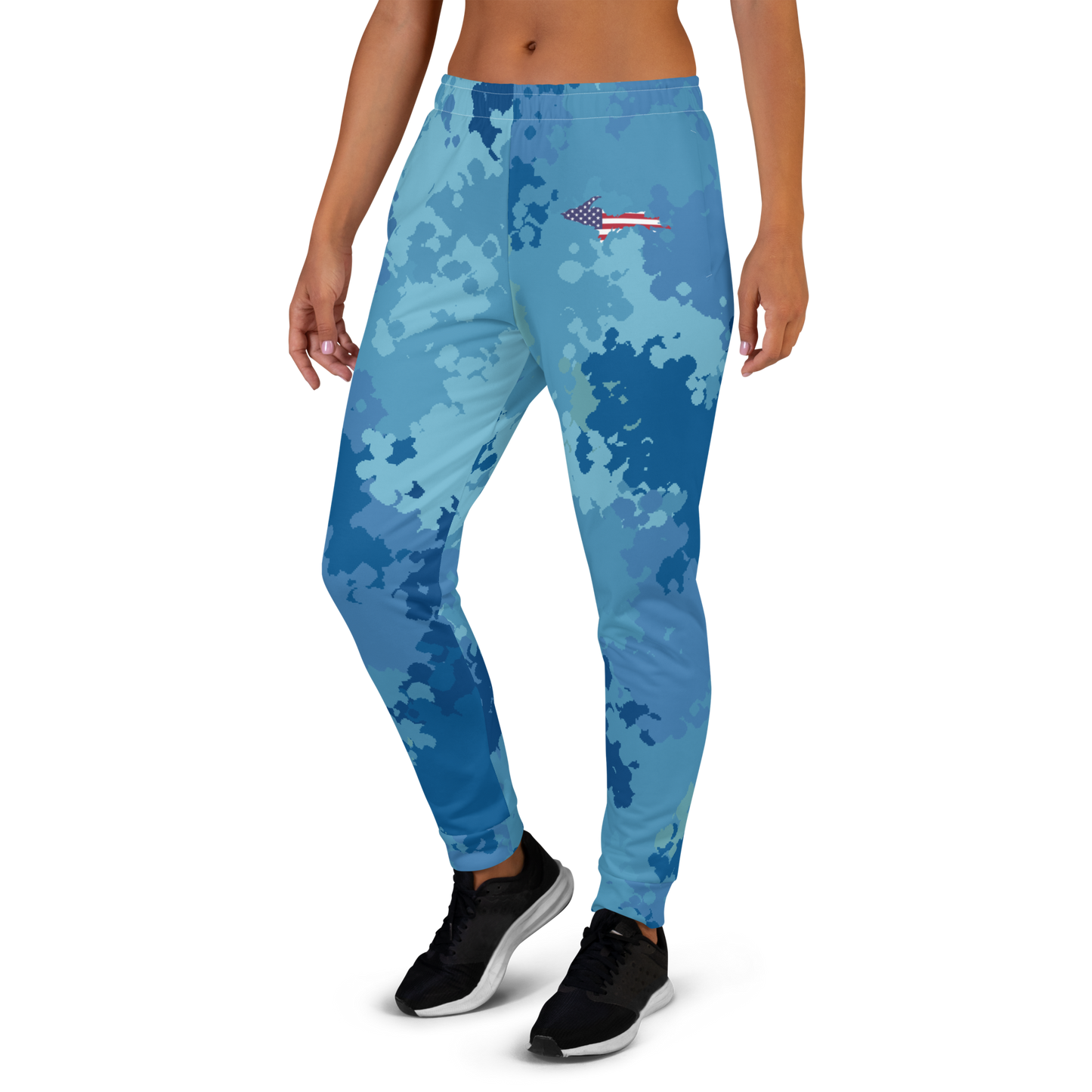 Michigan Upper Peninsula Joggers (w/ UP Outline) | Women's - Great Lakes Camo