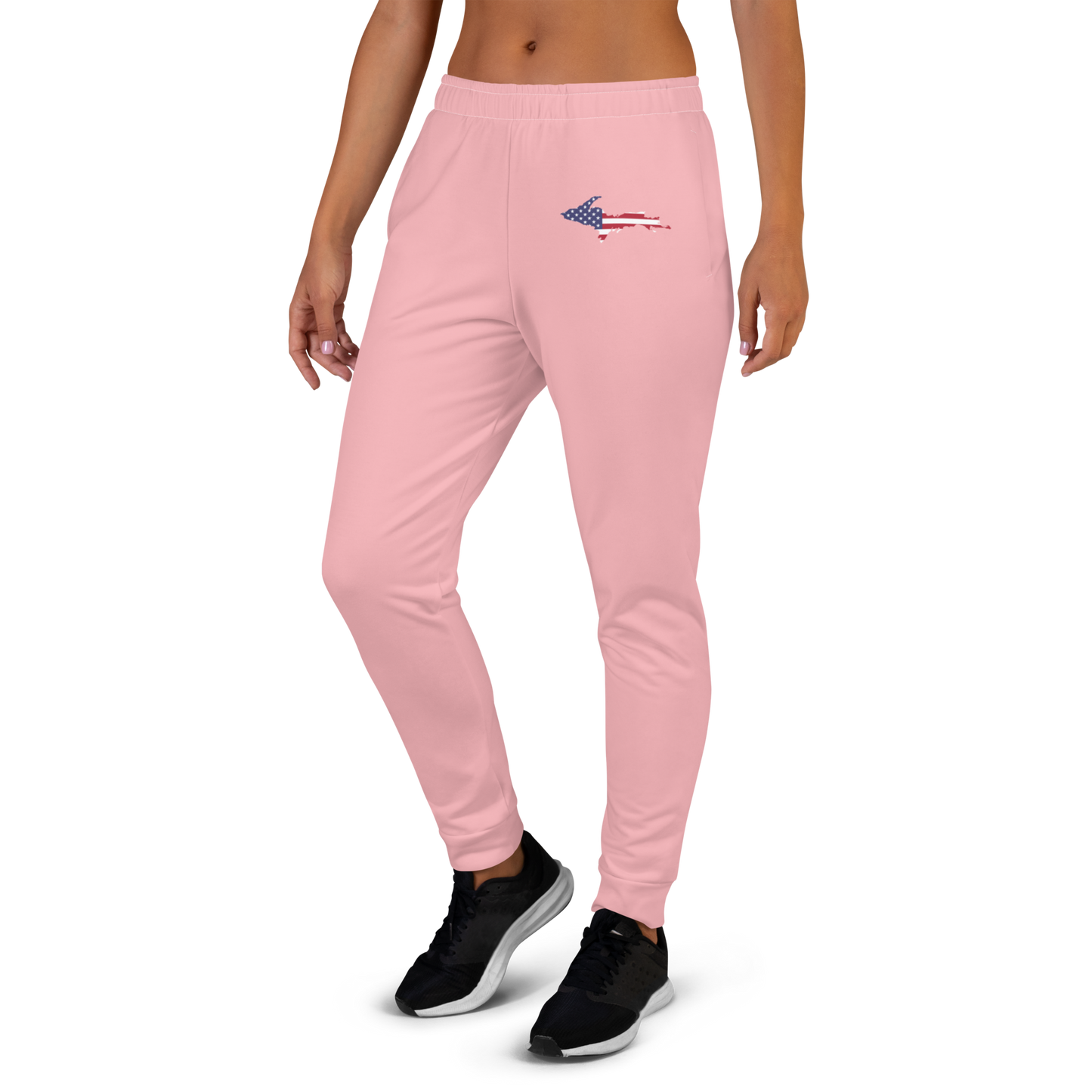 Michigan Upper Peninsula Joggers (w/ UP Outline) | Women's - Strawberry Pink