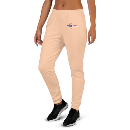 Michigan Upper Peninsula Joggers (w/ UP Outline) | Women's - Peach