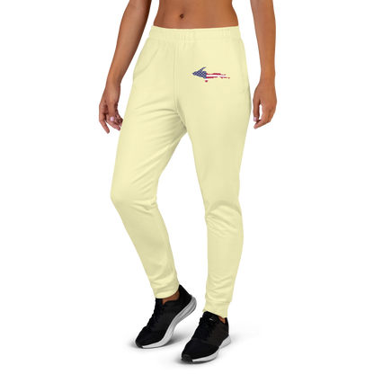 Michigan Upper Peninsula Joggers (w/ UP Outline) | Women's - Canary Yellow