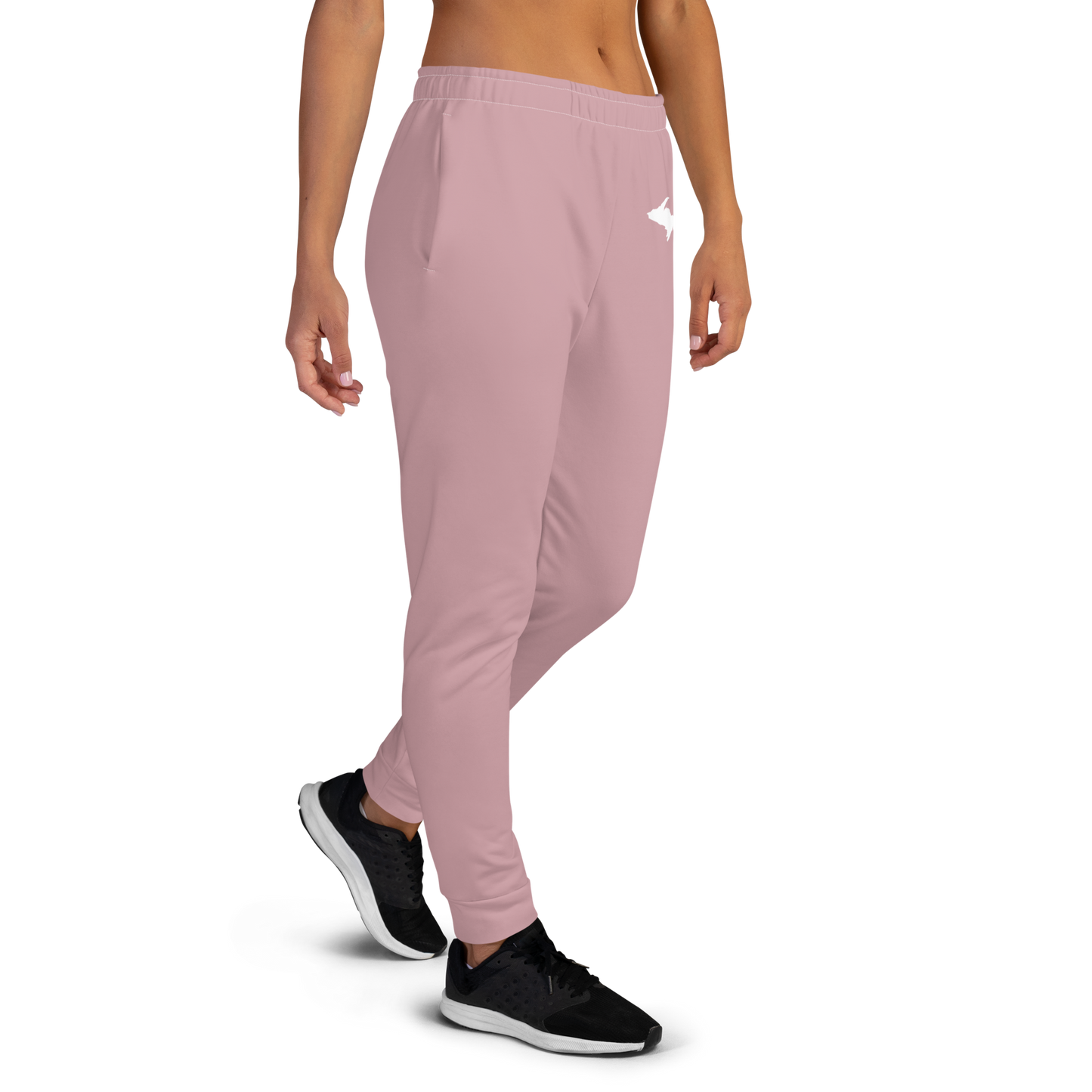 Michigan Upper Peninsula Joggers (w/ UP Outline) | Women's - Cherry Blossom Pink